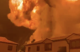 A huge fire after gas explosion in the Embakasi area on Thursday, February 1, 2024.